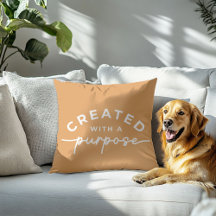 マスタードクリスチャン引用文装飾用クッション