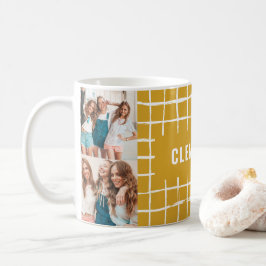マスタードグリッド4フォトモダンミニマルシンプル コーヒーマグカップ