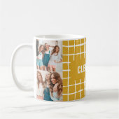 マスタードグリッド4フォトモダンミニマルシンプル コーヒーマグカップ (左)