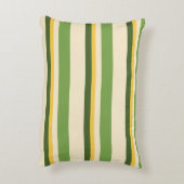 マスタードグリーンクリーム調整ストライプ アクセントクッション (裏面(縦))
