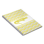 マスタードゲーターオンシェブロンパーソナライズされたノート ノートブック (右側)