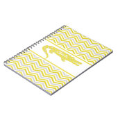 マスタードゲーターオンシェブロンパーソナライズされたノート ノートブック (左側)