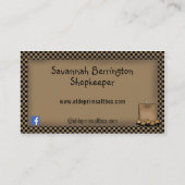 マスタードサルトボックスハウス素朴クラフトビジネスカード 名刺 (裏面)