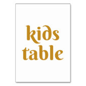 マスタードシンプルイエロー結婚ミニマリスト テーブルナンバー (裏面)