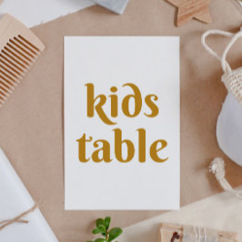 マスタードシンプルイエロー結婚ミニマリスト テーブルナンバー