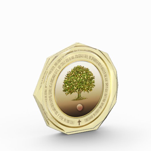 マスタードシードホームデコール、クリスチャンの贈り物、信仰ポー フォトブロック (左)