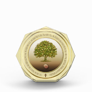 マスタードシードホームデコール、クリスチャンの贈り物、信仰ポー フォトブロック