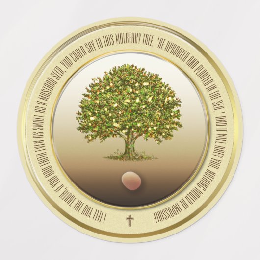 マスタードシード文房具、バプテスギフト、信仰ギフト ラベル (デザイン2)