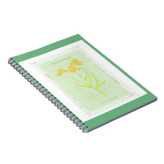 マスタードシード 6.5" x 8.75" クラシックノート ノートブック (右側)