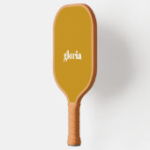 マスタードスタイリッシュイエロープレーン名前をカスタムする ピックルボールラケット (左)