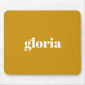 マスタードスタイリッシュイエロープレーン名前をカスタムする マウスパッド (正面)