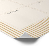 マスタードストライプのウィークリープランナー印刷可能 ポスター (角)