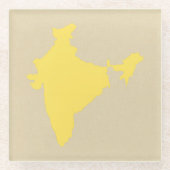 マスタードスパイスモーズインド ガラスコースター (正面)