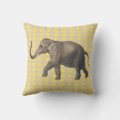 マスタードスパイスモーズドットとゾウ クッション (裏面)