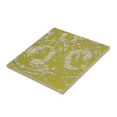マスタードトルトースシェル抽象芸術プリントby LeahG タイル (側面)