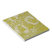 マスタードトルトースシェル抽象芸術プリントby LeahG ノートパッド (アングル)