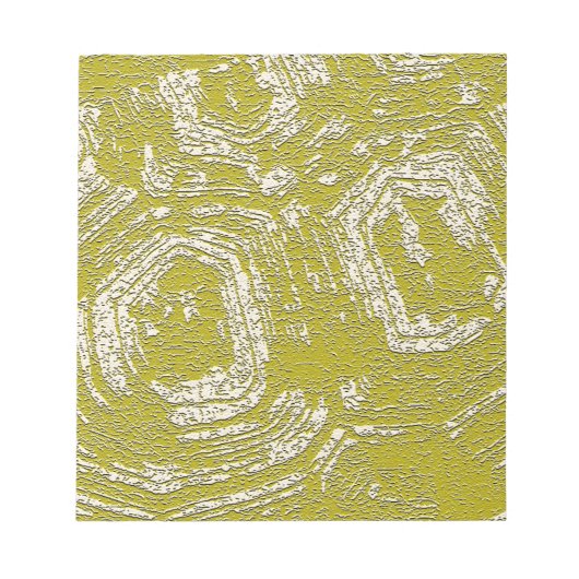 マスタードトルトースシェル抽象芸術プリントby LeahG ノートパッド (正面)