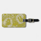 マスタードトルトースシェル抽象芸術プリントby LeahG ラゲッジタグ (正面横)