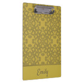 マスタードパーソナライズされたイエローパターン クリップボード (右)