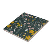 マスタードフローラカブトムシ&ビーズボヘミアンフラワーズ タイル (側面)