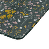 マスタードフローラカブトムシ&ビーズボヘミアンワイルドフラワー カッティングボード (角)