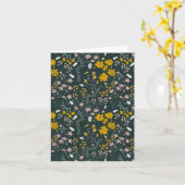 マスタードフローラカブトムシ&ビーズボヘミアンワイルドフラワー カード (黄色い花)