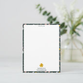 マスタードフローラカブトムシ&ビーズボヘミアンワイルドフラワー サンキューカード (スタンド正面)