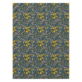 マスタードフローラカブトムシ&ビーズボヘミアンワイルドフラワー テーブルクロス (正面)