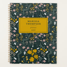 マスタードフローラカブトムシ&ビーズボヘミアンワイルドフラワー プランナー手帳