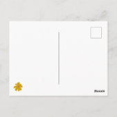 マスタードフローラカブトムシ&ビーズボヘミアンワイルドフラワー ポストカード (裏面)