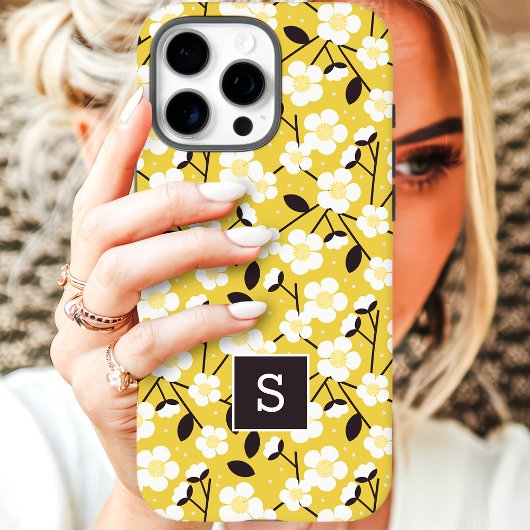 マスタードフローラモノグラムケース Case-Mate iPhoneケース