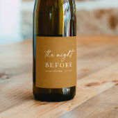 マスタードブラウンリハーサルディナー | 前夜 ワインラベル