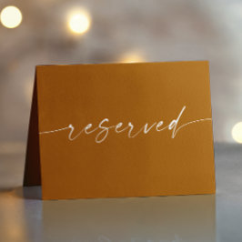 マスタードブラウン秋の結婚式 | スクリプトの予約された署名