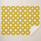 マスタードモダンイエローで世紀中葉の形 シェルパブランケット (正面(横))