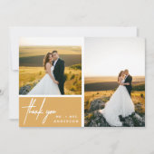 マスタードモダンイエローフォトコラージュありがとう (正面)