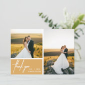 マスタードモダンイエローフォトコラージュありがとう (スタンド正面)