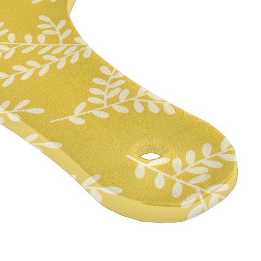 マスタードモダンイエローフローラ離れパターン カッティングボード (角)