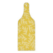 マスタードモダンイエローフローラ離れパターン カッティングボード (正面)