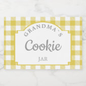 マスタードモダンガーリージンガムタイポグラフィ フードラベル (シングルラベル)