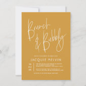 マスタードモダンブランチ&バブリーブライダルシャワー 招待状 (正面)