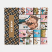 マスタードモダンボミニマルタニカル15枚の写真 フリースブランケット (正面(横))