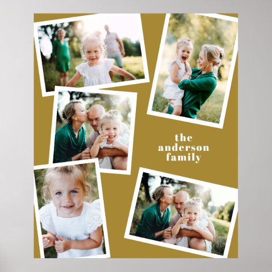 マスタードモダン数々のフォトファミリーホームデカール ポスター (正面)