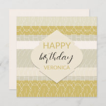 マスタードモダン赤面トーン（幾何学模様）