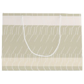 マスタードモダン赤面トーン（幾何学模様） ラージペーパーバッグ (裏面)