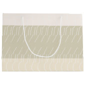 マスタードモダン赤面トーン（幾何学模様） ラージペーパーバッグ (裏面)