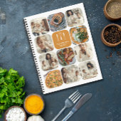 マスタードラウンドコーナーフォトコラージファミリーレシピ ノートブック