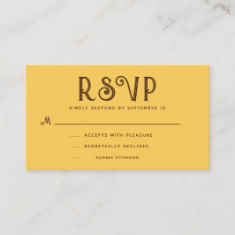 マスタードヴィンテージボホRSVP エンクロージャーカード