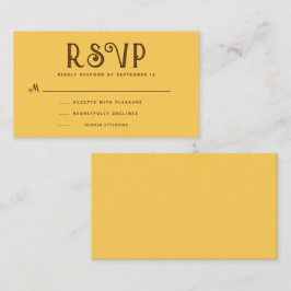 マスタードヴィンテージボホRSVP エンクロージャーカード