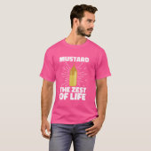マスタード人生の最も好き、BBQおもしろい Tシャツ (正面フル)
