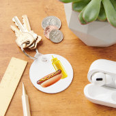 マスタード付きホットドッグボトルキーチェーン キーホルダー